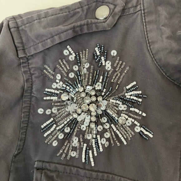 GAP Gray Beaded Utility Jacket ✨ - Picture 8 of 8